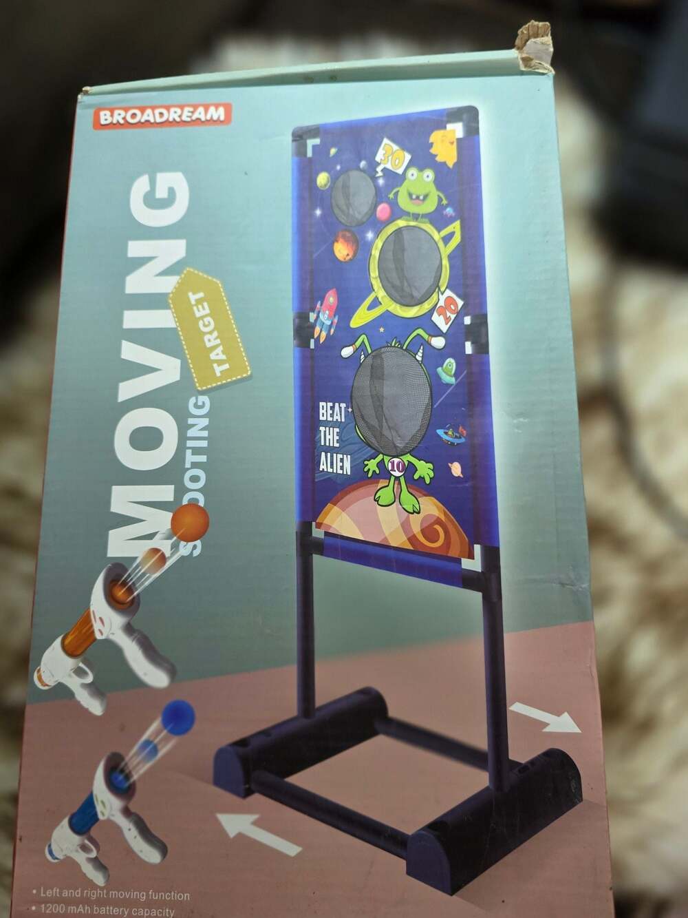 Moving Shooting Game Toys for Kids Boys BROADREAM Rechargeable Shooting New.